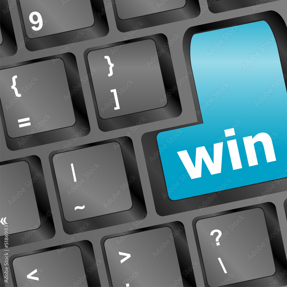 Poster computer keyboard with win key