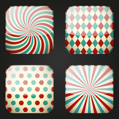 Obraz premium Set of retro apps icons