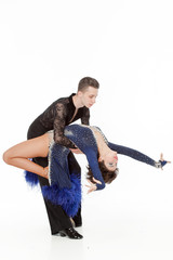 beautiful couple in the active ballroom dance