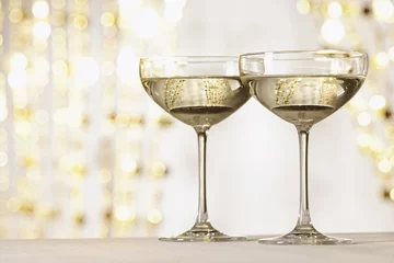 Photo sur Plexiglas Alcool Deux coupes de champagne
