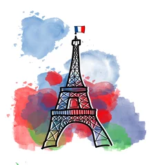 Foto op Canvas Kleuren van de Eiffeltoren © rafo