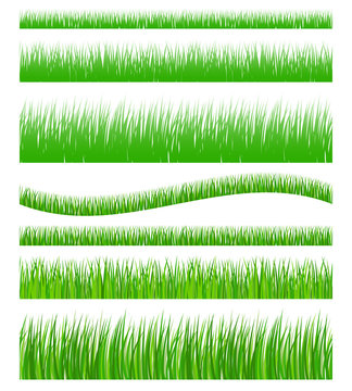 Set of seamless grass