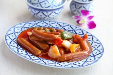 Sweet and Sour Sausages