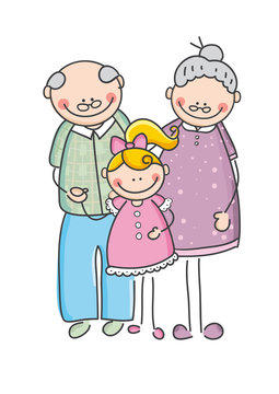 recommend clip art: Grandparent and child