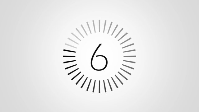 Compte &agrave; rebours fin 10-0 blanc/noir