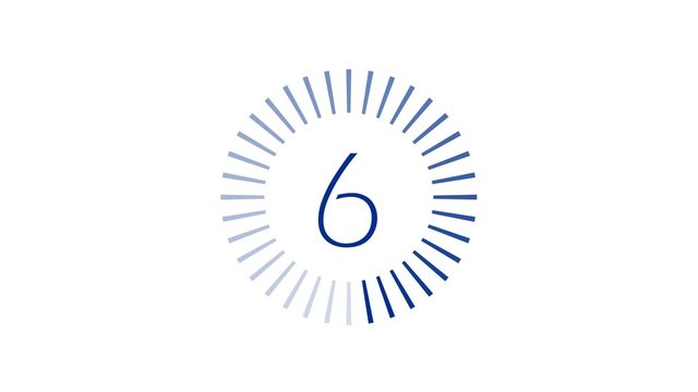 Compte &agrave; rebours fin 10-0 bleu