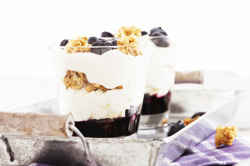 heidelbeeren dessert nahaufnahme