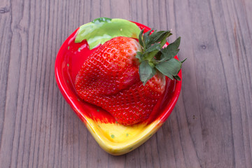 Strawberries in a plate