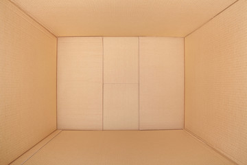 Cardboard box, inside view