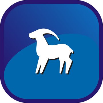 Goat-horned capricorn button