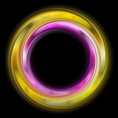 Colourful elegant abstract rings. Vector logo