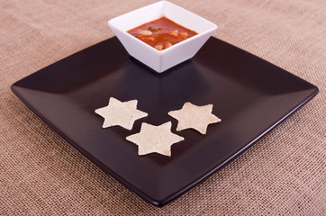 Minestrone Soup and Parmesan Wafers