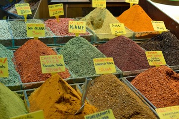 Spices for sale at market