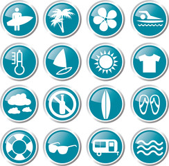 surf icon set