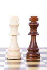 Confrontation of Chess Pieces Kings