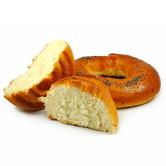 buns on a white background