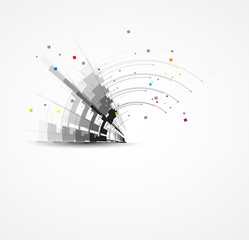 Obraz premium abstract futuristic fade computer technology business background