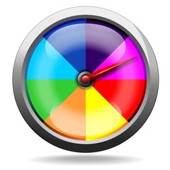 Obraz premium Speedometer Rainbow Colors-Contachilometri quadrante Arcobaleno