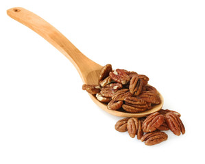 Peanuts in wooden spoon
