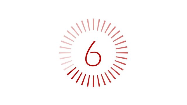Compte &agrave; rebours fin 10-0 rouge