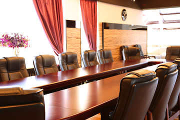Interior of empty conference room