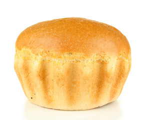 Hot tasty bread, isolated on white