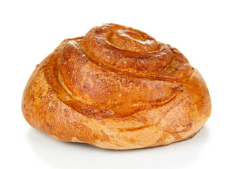 Tasty bun, isolated on white