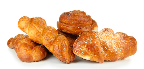 Composition with buns, isolated on white