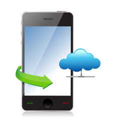 phone showing a cloud as concept