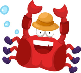 illustration of crab on white background