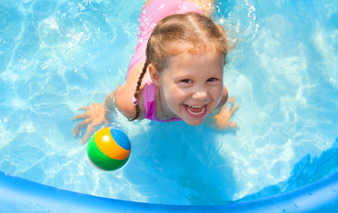 Happy Child Swimming