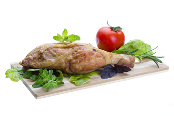Smoked chicken leg