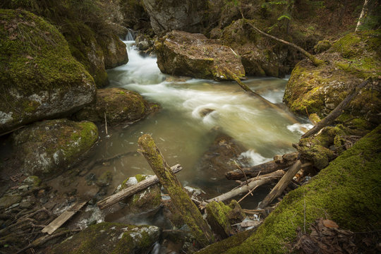 Mountain spring/creek waterfalls