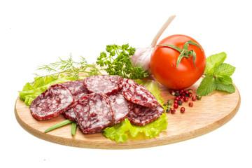 Fresh ripe salami
