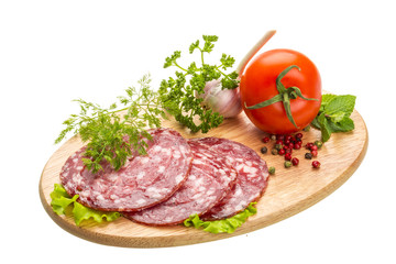 Fresh ripe salami
