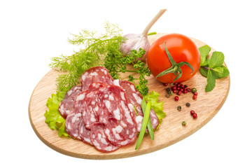 Fresh ripe salami