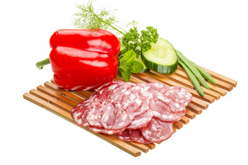 Fresh ripe salami