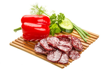 Fresh ripe salami