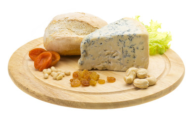 Slice of blue cheese