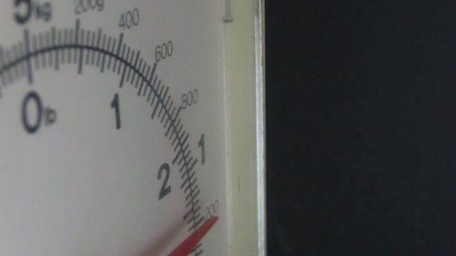 focus on kitchen scale