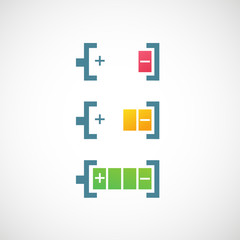 Fototapeta premium battery charge level indicators icon vector
