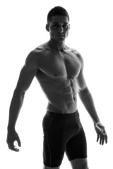 Fototapeta premium muscle man isolated on white