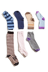 old socks, isolated on white background