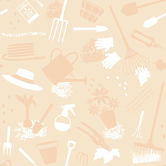 Gardening related seamless pattern 1