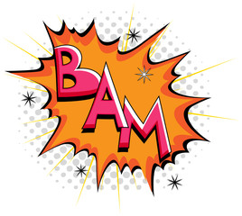 Bam - Comic Expression Vector Text