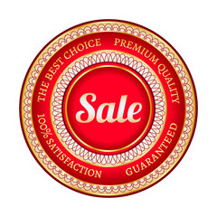 Big red sale label