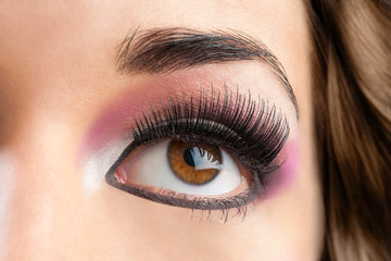 Obraz premium Macro close up of female eye.