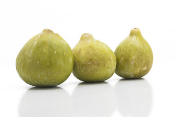 Fresh Green figs isolated