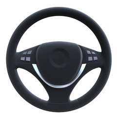Steering Wheel Isolated on White Background