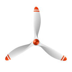 Airplane propeller with 3 blades - obrazy, fototapety, plakaty